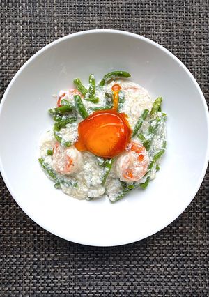 海老とインゲンふわふわ卵白炒め-レシピのメイン写真
