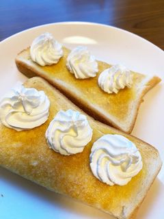 塩バター&ホイップクリームのトースト♡-レシピのメイン写真