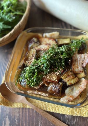 ☆大葉香る♪豚バラ茄子のおろし焼き浸し☆-レシピのメイン写真