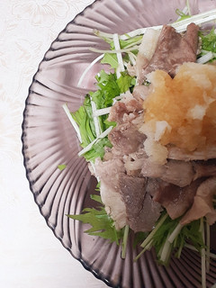 簡単★豚肉と水菜のめんつゆサラダ-レシピのメイン写真