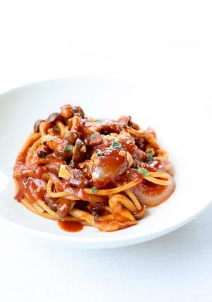 簡単濃厚【野菜ジュースソースのパスタ】-レシピのメイン写真