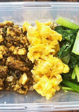 糖質オフ弁当/サバ缶カレー-レシピのメイン写真
