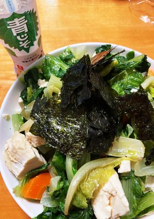 ロメインレタスと崩し豆腐のサラダ-レシピのメイン写真