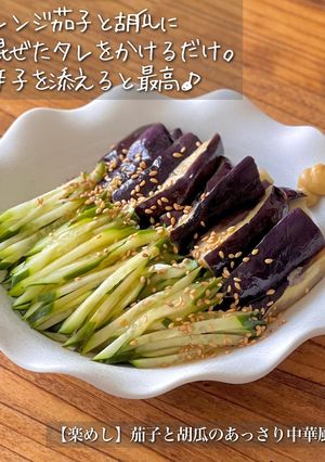 【楽めし】茄子ときゅうりのあっさり中華風-レシピのメイン写真
