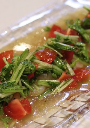 水菜とホタテのマリネ-レシピのメイン写真