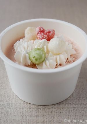 いちごのひな祭りレアチーズケーキ-レシピのメイン写真