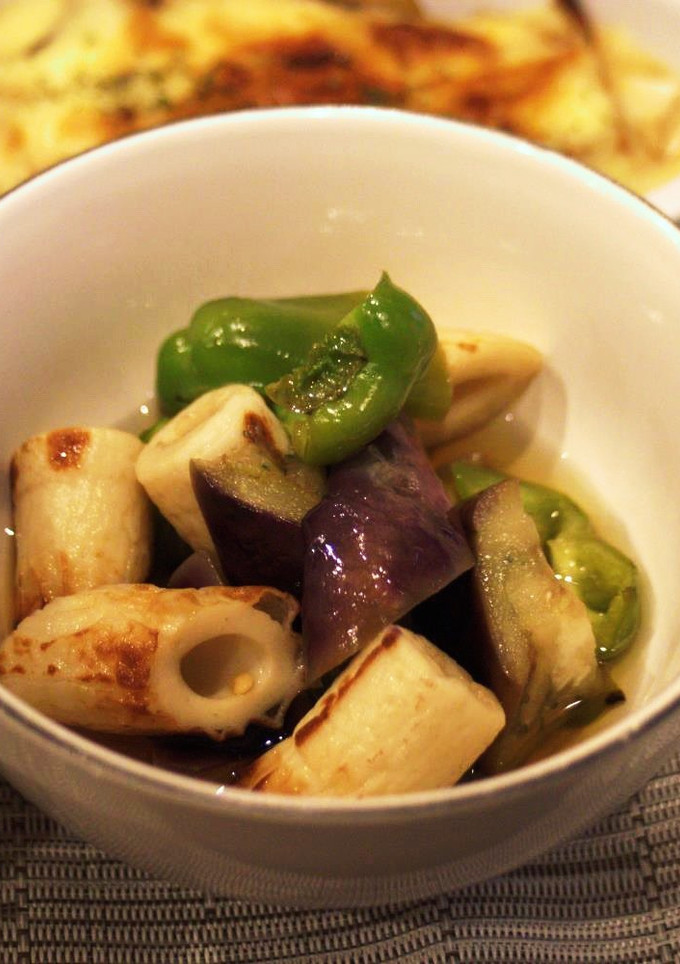 夏野菜とちくわの揚げ浸し-レシピのメイン写真
