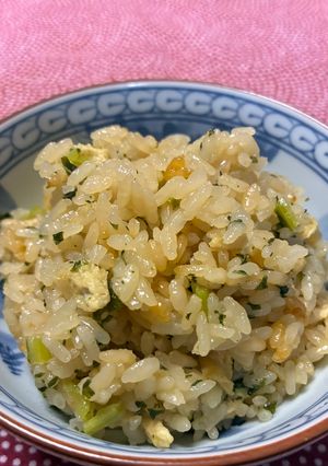 簡単♪大根の葉と揚げの炊き込み御飯-レシピのメイン写真