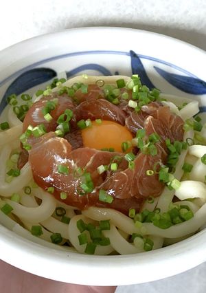 コロダイのヅケ×うどんで作る「ヅケどん」-レシピのメイン写真