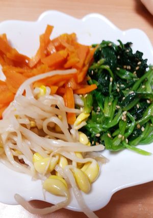 ナムル (ほうれん草・豆もやし)-レシピのメイン写真