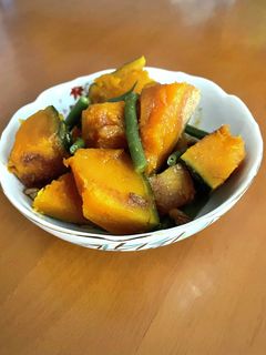 南瓜とインゲンの煮物-レシピのメイン写真
