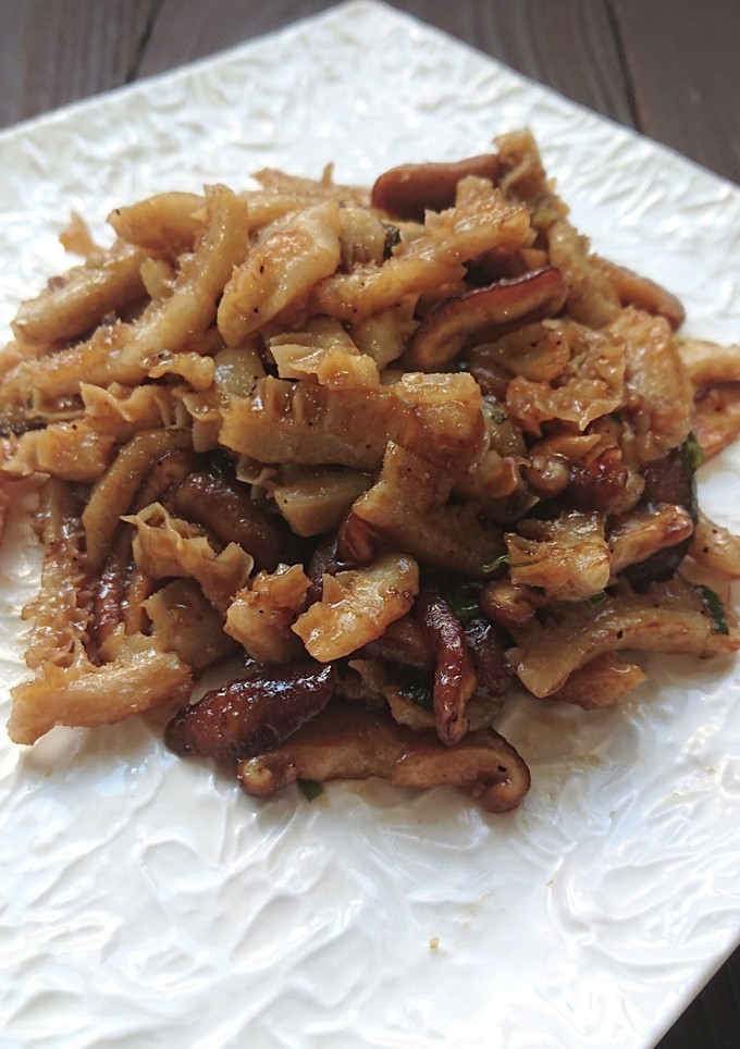 牛白ハチノスと椎茸の焼肉のたれ炒め-レシピのメイン写真