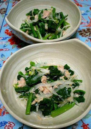 ほうれん草とツナ玉ねぎのサラダ-レシピのメイン写真