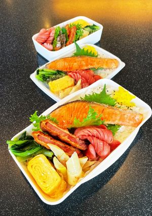 高校生弁当2023 6月21鮭弁当-レシピのメイン写真