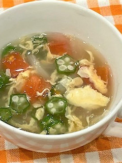 オクラとトマトの中華スープ-レシピのメイン写真