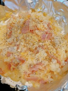 ワンパンレシピ、生Cなし、カルボナーラ丼-レシピのメイン写真