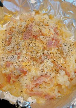 ワンパンレシピ、生Cなし、カルボナーラ丼-レシピのメイン写真