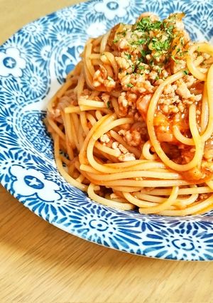 お手軽ミートソースパスタ（ワンポット）-レシピのメイン写真
