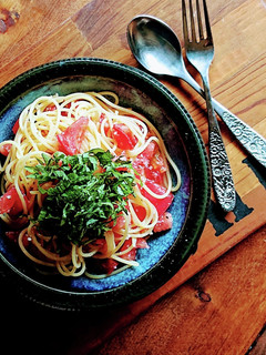 冷た〜い★トマトと青じその塩麹パスタ-レシピのメイン写真