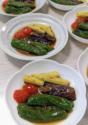 カラフル夏野菜の焼きびたし-レシピのメイン写真