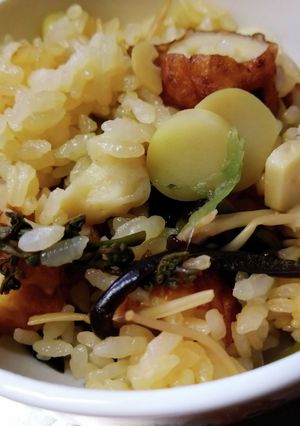 山菜ミックスと竹輪の炊き込みご飯-レシピのメイン写真