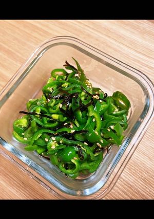 ごま油香るピーマンの塩昆布和え-レシピのメイン写真