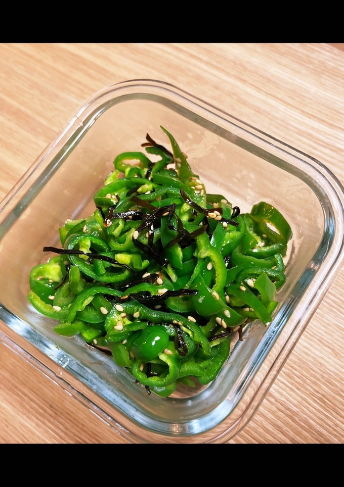 ごま油香るピーマンの塩昆布和え-レシピのメイン写真