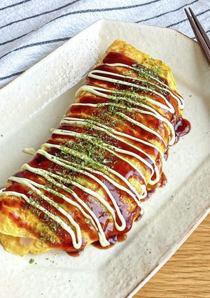 【海老のとんぺい焼き】包まずたたむだけ！-レシピのメイン写真