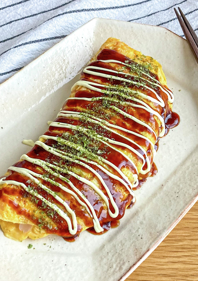 【海老のとんぺい焼き】包まずたたむだけ！-レシピのメイン写真