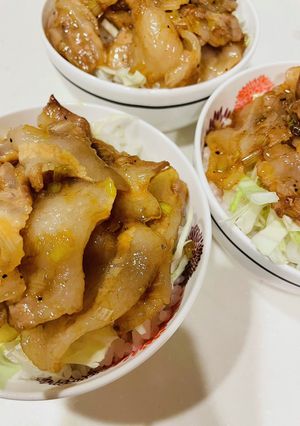 スタミナがっつり！ネギ塩豚丼-レシピのメイン写真