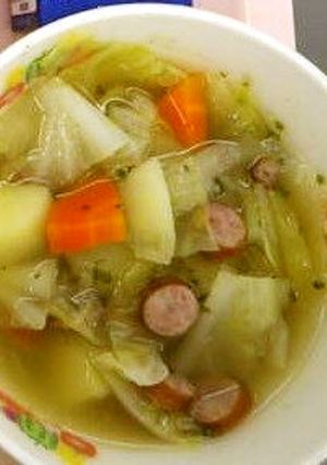 野菜とウィンナーのスープ煮★宇都宮給食-レシピのメイン写真