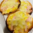 餃子の皮で ミニマヨコーンピザ