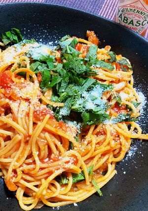 焼きパスタ　ナポリタン風　あつあつで-レシピのメイン写真