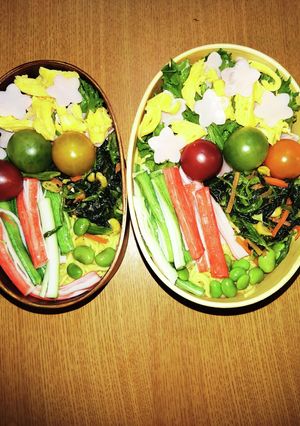 曲げわっぱ、高校生男子と親子弁当-レシピのメイン写真