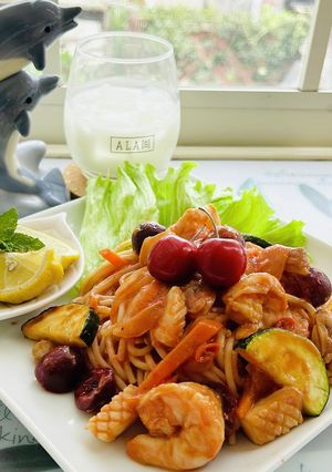 Tくんと食べタイ♡ナポリタンスパゲッティ-レシピのメイン写真