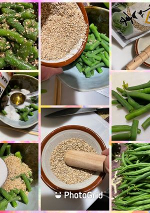 インゲン豆の胡麻和え（2023）-レシピのメイン写真