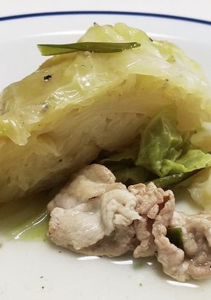 キャベツ大量消費　豚コマとのスープ煮-レシピのメイン写真