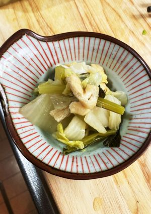 うちご飯　簡単小鉢葉物と油揚げの煮浸し-レシピのメイン写真