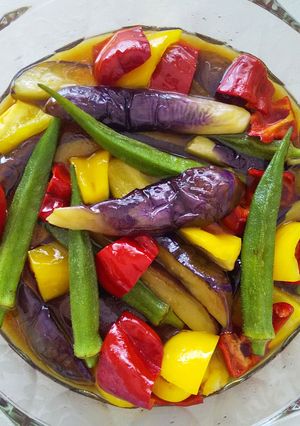 カラフル夏野菜の揚げびたし♪-レシピのメイン写真