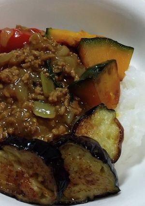夏野菜キーマカレー-レシピのメイン写真
