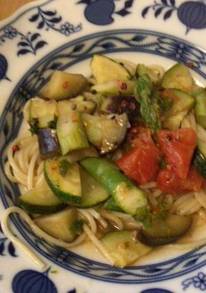 夏野菜のクリームパスタ-レシピのメイン写真