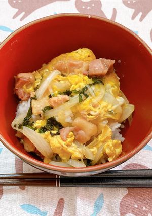 ☆焼き鳥缶の親子丼☆-レシピのメイン写真