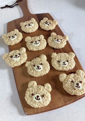 くまさんのオートミールクッキー-レシピのメイン写真