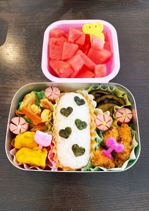 ハートの弁当☆幼稚園用☆3歳　年少-レシピのメイン写真