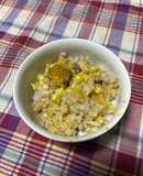 かぼちゃととうもろこしの炊き込みご飯