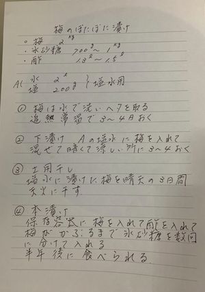 梅干し-レシピのメイン写真