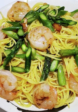 アスパラガスとエビのパスタ-レシピのメイン写真