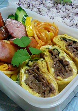 お弁当に♪牛肉の卵巻き-レシピのメイン写真