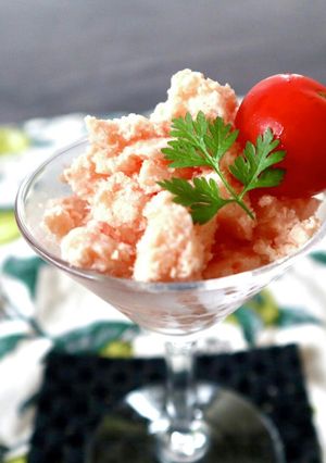 トマト缶を使った甘酒入りトマトアイス-レシピのメイン写真