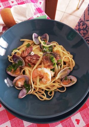 冷凍あさりとえびのパスタ-レシピのメイン写真
